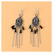 Wholesale Earrings Silver alloy diamond tassel Alloy JDC-ES-TC130 Earrings JoyasDeChina 11910-3 black Wholesale Jewelry JoyasDeChina Joyas De China