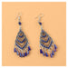 Wholesale Earrings Silver alloy drip oil tassel JDC-ES-TC120 Earrings JoyasDeChina 11890-3 sapphire blue Wholesale Jewelry JoyasDeChina Joyas De China
