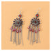 Wholesale Earrings Silver flowers Alloy JDC-ES-TC117 Earrings JoyasDeChina 11920-2 Red Wholesale Jewelry JoyasDeChina Joyas De China