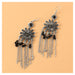 Wholesale Earrings Silver flowers Alloy JDC-ES-TC117 Earrings JoyasDeChina 11920-4 black Wholesale Jewelry JoyasDeChina Joyas De China