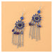 Wholesale Earrings Silver flowers Alloy JDC-ES-TC117 Earrings JoyasDeChina 11920-5 Baolan Wholesale Jewelry JoyasDeChina Joyas De China