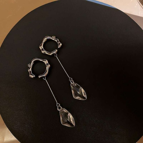 Bulk Jewelry Wholesale Earrings Silver long fringed crystal Alloy JDC-ES-b316 Wholesale factory from China YIWU China