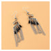 Wholesale Earrings Silver serpentine Alloy JDC-ES-TC133 Earrings JoyasDeChina 11900-3 Black Wholesale Jewelry JoyasDeChina Joyas De China
