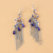 Wholesale Earrings Silver serpentine Alloy JDC-ES-TC133 Earrings JoyasDeChina 11900-5 sapphire blue Wholesale Jewelry JoyasDeChina Joyas De China