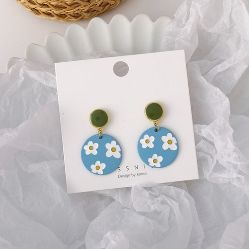 Bulk Jewelry Wholesale Earrings Sky blue flowers Alloy JDC-ES-W205 Wholesale factory from China YIWU China