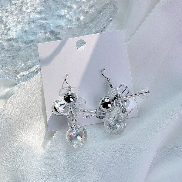 Bulk Jewelry Wholesale Earrings Transparent flower glass JDC-ES-W127 Wholesale factory from China YIWU China