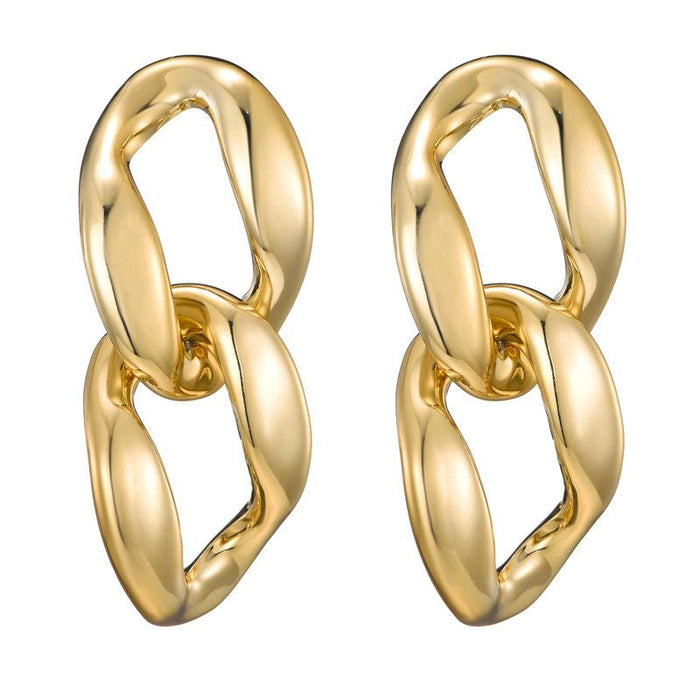 Wholesale earrings vintage chain ring acrylic JDC-ES-xc037 Earrings JoyasDeChina Golden Wholesale Jewelry JoyasDeChina Joyas De China