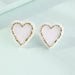 Wholesale Earrings White acrylic heart JDC-ES-e012 Earrings JoyasDeChina EZ3708baise Wholesale Jewelry JoyasDeChina Joyas De China
