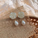 Wholesale Earrings White camellia Alloy JDC-ES-W120 Earrings JoyasDeChina Main drawing Wholesale Jewelry JoyasDeChina Joyas De China
