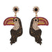 Wholesale Earrings woodpecker Alloy JDC-ES-JJ091 Earrings JoyasDeChina Black Wholesale Jewelry JoyasDeChina Joyas De China