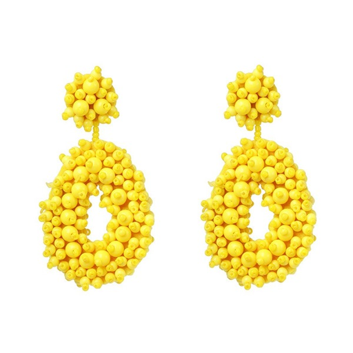Wholesale Earrings Yellow bead geometry JDC-ES-JJ102 Earrings JoyasDeChina Wholesale Jewelry JoyasDeChina Joyas De China