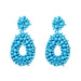 Wholesale Earrings Yellow bead geometry JDC-ES-JJ102 Earrings JoyasDeChina Blue Wholesale Jewelry JoyasDeChina Joyas De China