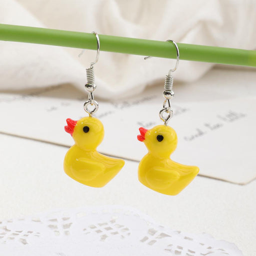 Bulk Jewelry Wholesale Earrings Yellow duck bear plastic JDC-ES-e074 Wholesale factory from China YIWU China