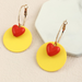 Bulk Jewelry Wholesale Earrings Yellow geometric disc resin JDC-ES-e242 Wholesale factory from China YIWU China