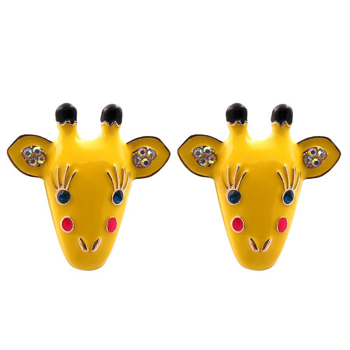 Wholesale Earrings Yellow giraffe Alloy JDC-ES-JJ069 Earrings JoyasDeChina 55215 Giraffe Wholesale Jewelry JoyasDeChina Joyas De China
