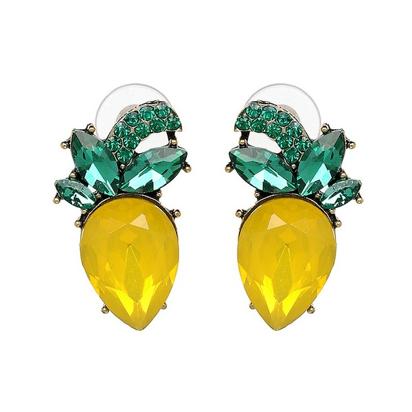 Wholesale Earrings Yellow pineapple Alloy JDC-ES-JJ207 Earrings JoyasDeChina Wholesale Jewelry JoyasDeChina Joyas De China