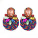 Wholesale Earrings Yellow round diamond braided JDC-ES-JJ104 Earrings JoyasDeChina color Wholesale Jewelry JoyasDeChina Joyas De China
