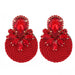 Wholesale Earrings Yellow round diamond braided JDC-ES-JJ104 Earrings JoyasDeChina Red Wholesale Jewelry JoyasDeChina Joyas De China