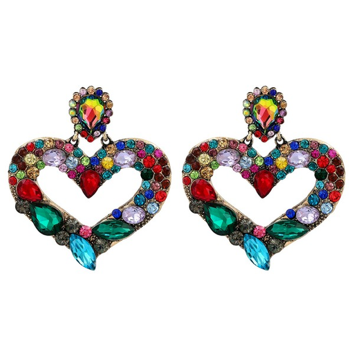 Bulk Jewelry Wholesale EarringsBlack heart-shaped diamonds Alloy JDC-ES-JJ022 Wholesale factory from China YIWU China