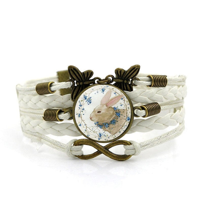 Wholesale Easter Bunny Vintage Gemstone Butterfly Alloy Bracelet JDC-BT-hengx007 Bracelet 横湘 Wholesale Jewelry JoyasDeChina Joyas De China