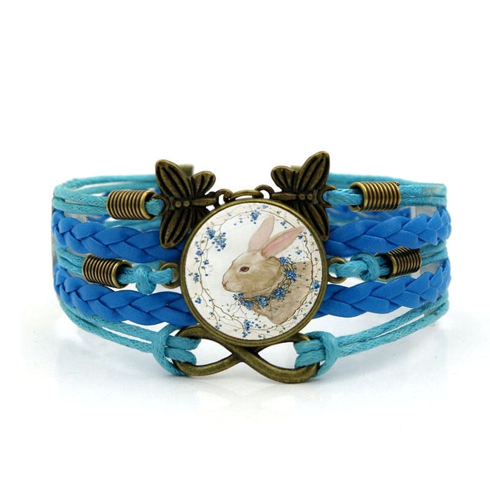 Wholesale Easter Bunny Vintage Gemstone Butterfly Alloy Bracelet JDC-BT-hengx007 Bracelet 横湘 Wholesale Jewelry JoyasDeChina Joyas De China