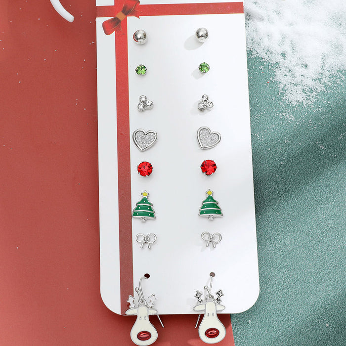 Wholesale Electroplated Alloy Christmas Earrings Set JDC-ES-A070 Earrings 妙雅 01A Wholesale Jewelry JoyasDeChina Joyas De China