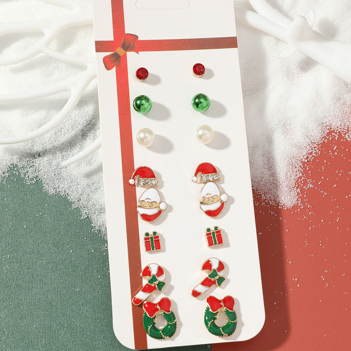 Wholesale Electroplated Alloy Christmas Earrings Set JDC-ES-A070 Earrings 妙雅 3 Wholesale Jewelry JoyasDeChina Joyas De China