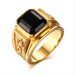 Wholesale Electroplated Alloy Gemstone Rings JDC-RS-WenT009 Rings 润涛 black US size 7 Wholesale Jewelry JoyasDeChina Joyas De China