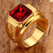 Wholesale Electroplated Alloy Gemstone Rings JDC-RS-WenT009 Rings 润涛 gold US size 8 Wholesale Jewelry JoyasDeChina Joyas De China