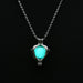 Wholesale Electroplated Alloy Glitter Stone Glowing Necklace JDC-NE-YF205 Necklaces 友菲 blue Wholesale Jewelry JoyasDeChina Joyas De China