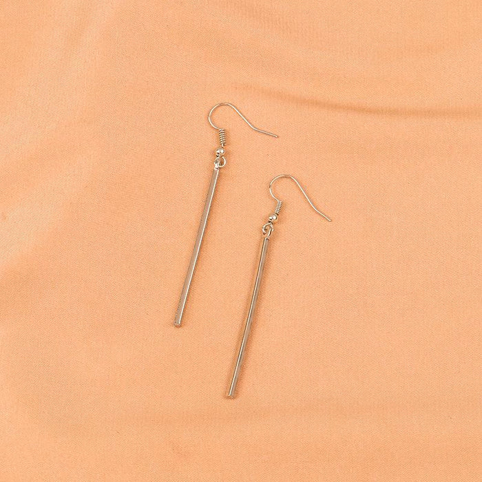 Wholesale electroplated alloy long strip tassel earrings JDC-ES-LSY020 earrings JoyasDeChina ear studs Wholesale Jewelry JoyasDeChina Joyas De China