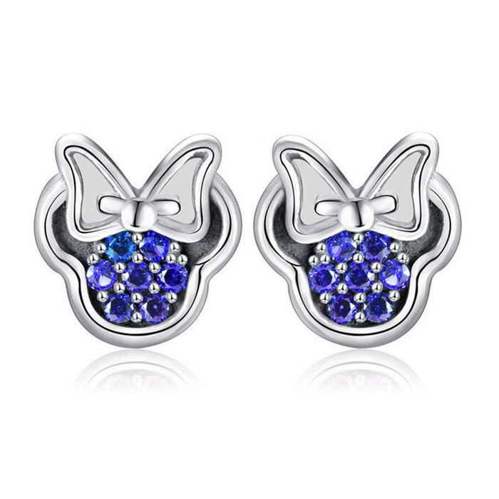 Wholesale electroplated alloy micro inlaid zircon earrings JDC-ES-XingL001 Earrings 星銮 blue Wholesale Jewelry JoyasDeChina Joyas De China