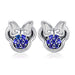 Wholesale electroplated alloy micro inlaid zircon earrings JDC-ES-XingL001 Earrings 星銮 blue Wholesale Jewelry JoyasDeChina Joyas De China