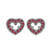 Wholesale electroplated alloy micro inlaid zircon earrings JDC-ES-XingL001 Earrings 星銮 red B Wholesale Jewelry JoyasDeChina Joyas De China