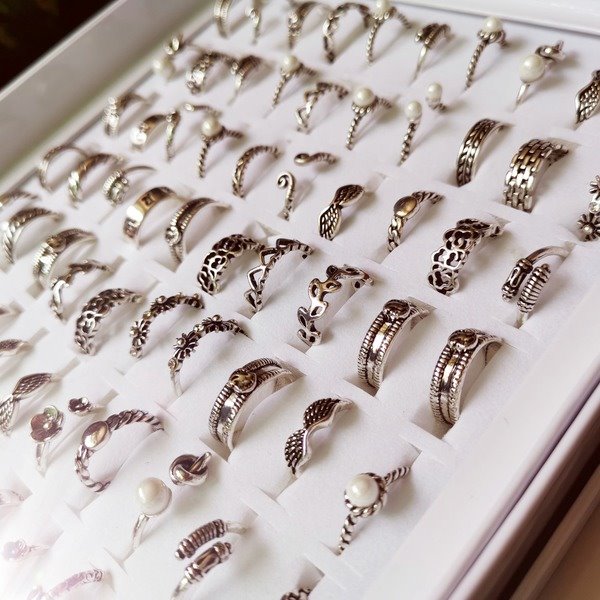 Wholesale Electroplated Alloy Mixed Size Rings JDC-RS-Xuy026 Rings 旭颖 Wholesale Jewelry JoyasDeChina Joyas De China
