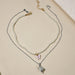 Wholesale Electroplated Alloy Moonstone Pearl Butterfly Necklace JDC-NE-YF204 Necklaces 友菲 set B Wholesale Jewelry JoyasDeChina Joyas De China