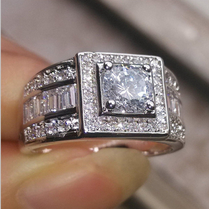 Wholesale Electroplated Alloy Ring with Rhinestone JDC-RS-WenT011 Rings 润涛 Wholesale Jewelry JoyasDeChina Joyas De China