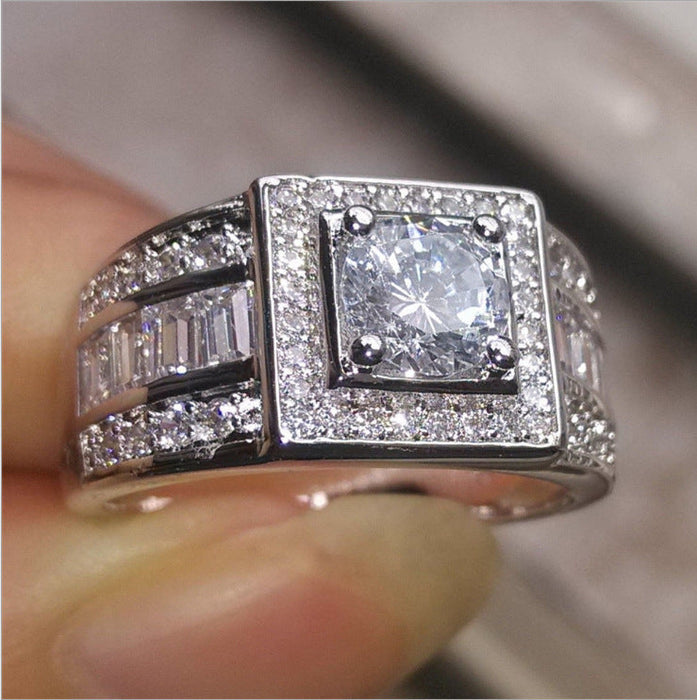 Wholesale Electroplated Alloy Ring with Rhinestone JDC-RS-WenT011 Rings 润涛 US size 8 Wholesale Jewelry JoyasDeChina Joyas De China