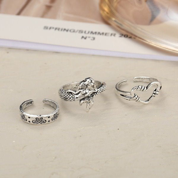 Wholesale Electroplated Alloy Rings Set JDC-RS-F600 Rings 韩之尚 Wholesale Jewelry JoyasDeChina Joyas De China