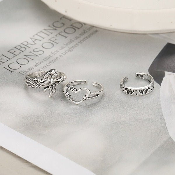 Wholesale Electroplated Alloy Rings Set JDC-RS-F600 Rings 韩之尚 Wholesale Jewelry JoyasDeChina Joyas De China