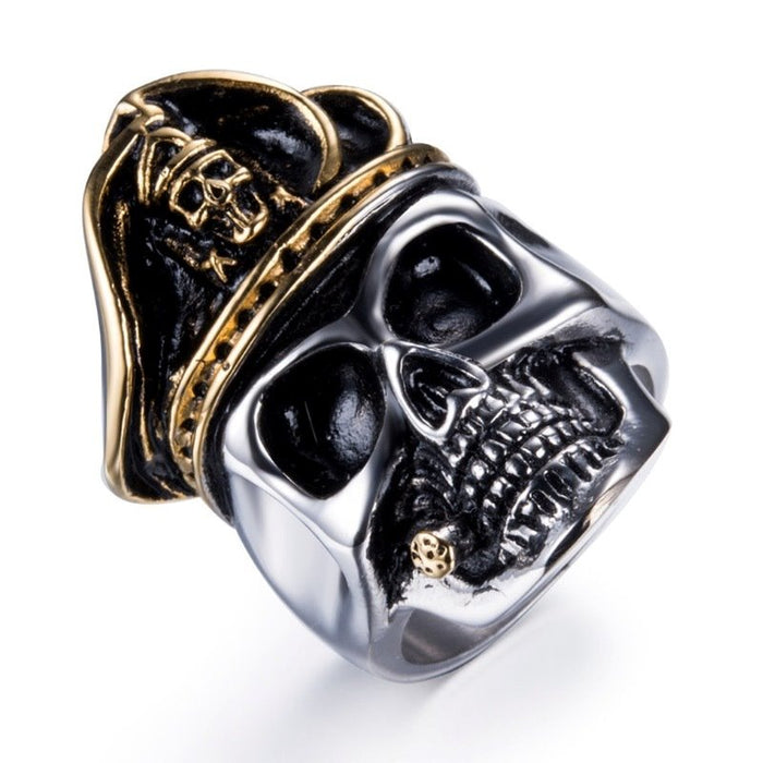 Wholesale Electroplated Alloy Skull Rings JDC-RS-WenT001 Rings 润涛 Wholesale Jewelry JoyasDeChina Joyas De China