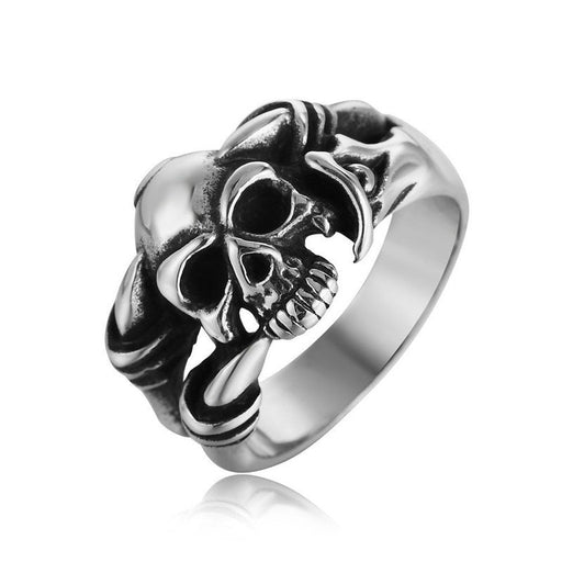 Wholesale Electroplated Alloy Skull Rings JDC-RS-WenT003 Rings 润涛 US size 8 Wholesale Jewelry JoyasDeChina Joyas De China