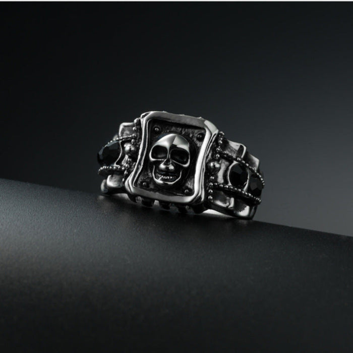 Wholesale Electroplated Alloy Skull Rings JDC-RS-WenT005 Rings 润涛 Wholesale Jewelry JoyasDeChina Joyas De China