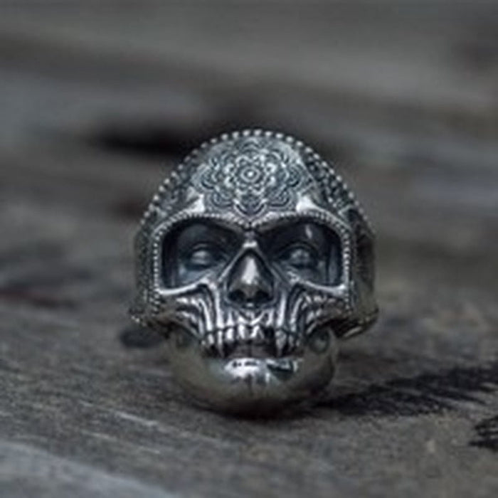 Wholesale Electroplated Alloy Skull Rings JDC-RS-WenT016 Rings 润涛 Wholesale Jewelry JoyasDeChina Joyas De China