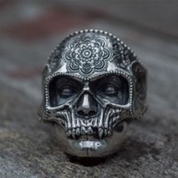 Wholesale Electroplated Alloy Skull Rings JDC-RS-WenT016 Rings 润涛 Wholesale Jewelry JoyasDeChina Joyas De China
