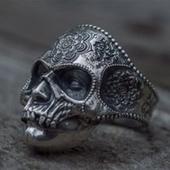 Wholesale Electroplated Alloy Skull Rings JDC-RS-WenT016 Rings 润涛 Wholesale Jewelry JoyasDeChina Joyas De China