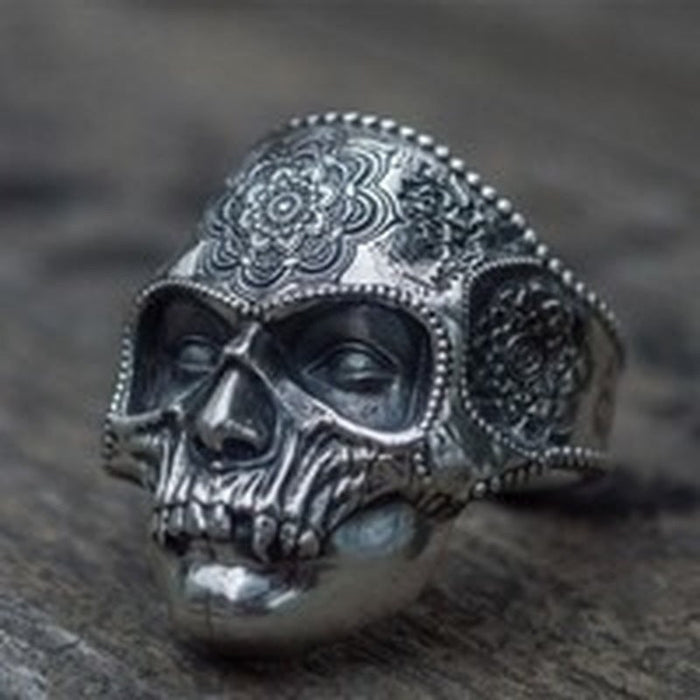 Wholesale Electroplated Alloy Skull Rings JDC-RS-WenT016 Rings 润涛 US size 8 Wholesale Jewelry JoyasDeChina Joyas De China