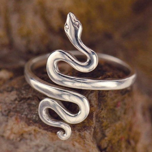 Wholesale Electroplated Alloy Snake Rings JDC-RS-Chenr004 Rings 晨睿 silver adjustable Wholesale Jewelry JoyasDeChina Joyas De China