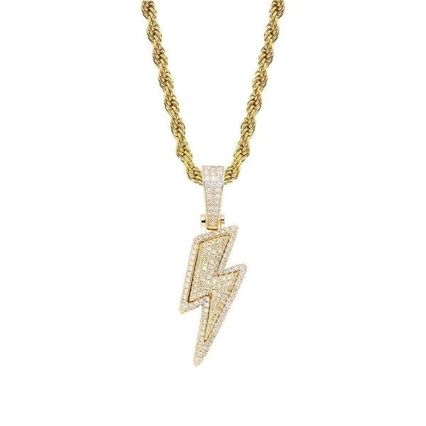 Wholesale Electroplated Alloy Zircon Lightning Necklace JDC-NE-WenT002 Necklaces 润涛 Wholesale Jewelry JoyasDeChina Joyas De China