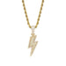 Wholesale Electroplated Alloy Zircon Lightning Necklace JDC-NE-WenT002 Necklaces 润涛 gold Wholesale Jewelry JoyasDeChina Joyas De China
